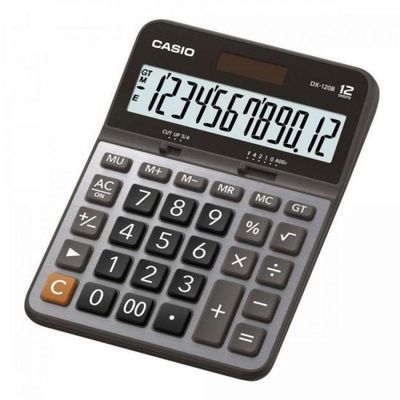 Calculadora De Mesa 12 Dígitos Dx-120b item disponível na cor Prata Casio.