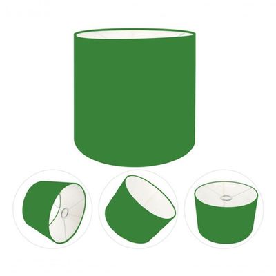 Cúpula Abajur Cilíndrica Cp-7008 ø20x25cm Verde Folha