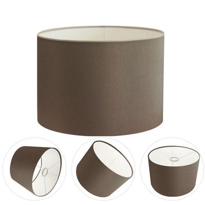 Cúpula Abajur E Luminária Cilíndrica Vivare Cp-7019 ø40x30cm - Bocal Nacional Cáqui