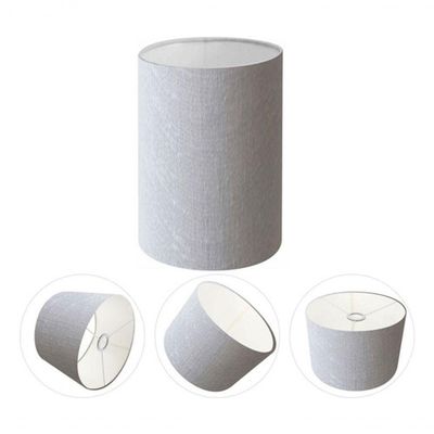 Cúpula Abajur E Luminária Cilíndrica Vivare Cp-7004 ø15x25cm - Bocal Nacional Rustico-cinza