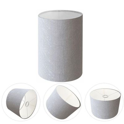 Cúpula Abajur E Luminária Cilíndrica Vivare Cp-7004 ø15x25cm - Bocal Nacional Rustico-cinza