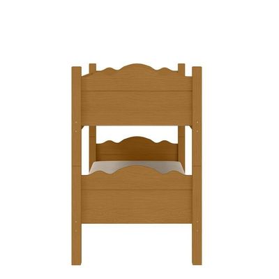 Beliche Pequim Art Panta 100% Mdf C/ Escada Vira 2 Camas P/colchão 188x88- Super Reforçada - Nature