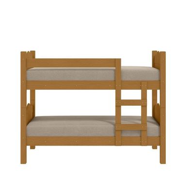 Beliche Pequim Art Panta 100% Mdf C/ Escada Vira 2 Camas P/colchão 188x88- Super Reforçada - Nature