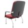 Cadeira De Escritório Recepção Com Braço Fixa Cromada Magno P03 Vinil Vermelho - Lyam Decor