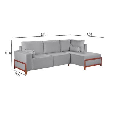 Sofa Martins M-186 Canto - V-211 Cinza