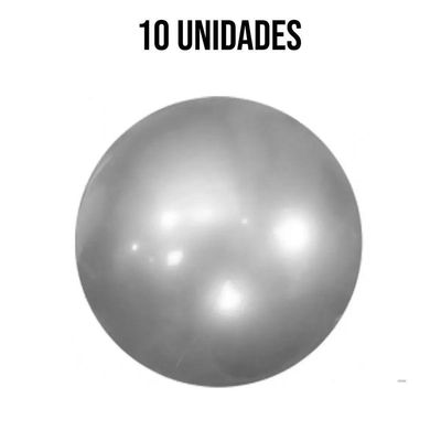 Bola De Vinil Lisa Prata - 14 Polegadas - 10 Unidades
