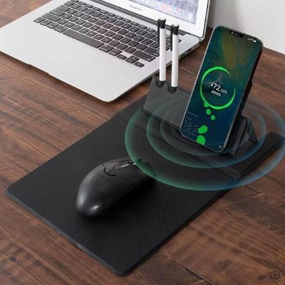 Carregador Celular Inducao Sem Fio Escritorio 3 Em 1 Mousepad Wireless Base Mouse Pad Gamer Compativel Universal Fonte P