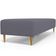 Kit 02 Puffs Decorativo Sala de Estar Bali W01 Pés Palito 190x60cm Suede Cinza - Lyam Decor