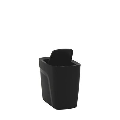Lixeira Tramontina Compact em Polipropileno Preto com Tampa Basculante 6,5 L