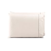 Par de Fronhas 70cm x 50cm 2 Peças Paris  Percal 150 Fios 100% Algodão - Palha