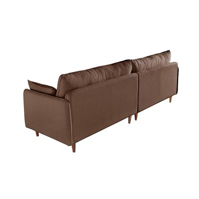 Sofá 3 Lugares Vittro Linho Marrom 240 cm