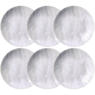 Jogo 6 Pratos Fundos em Porcelana 21cm Arbo Tramontina 680ml Servir Sopa Caldos Massas
