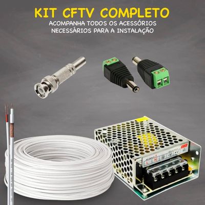 Kit 4 cameras seguranca 2mp Full HD DVR Intelbras 1004c S/ HD
