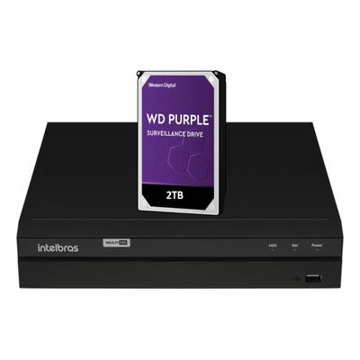 Dvr Intelbras 8ch Mhdx 1308 Inteligente Multi Hd C/ Hd 2tb Purple