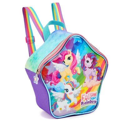 Kit Mochila Rodinhas Lancheira Estojo Escolar Unicornio