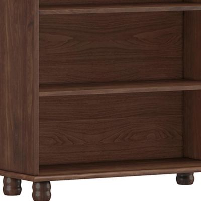 Estante Livreiro Multiuso 5 Prateleiras Madeira Maciça Lazuli F06 Café - Lyam Decor