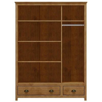 Guarda Roupa Solteiro 3 Portas 2 Gavetas Madeira Maciça Mazzaro F06 Freijó - Lyam Decor