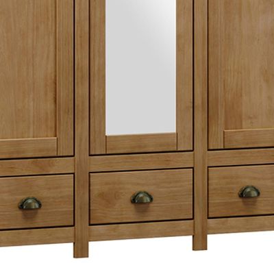 Guarda Roupa Casal 10 Portas Com Espelho e Maleiro Mazzaro F06 Freijó - Lyam Decor