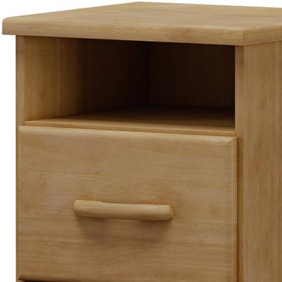 Mesa de Cabeceira 2 Gavetas Madeira Maciça Zahav F06 Freijó - Lyam Decor