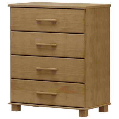 Cômoda Para Quarto Closet 4 Gavetas Madeira Maciça Zahav F06 Freijó - Lyam Decor