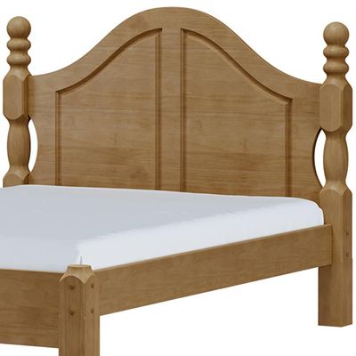 Cama Casal De Madeira Maciça Clássica Para Colchão 138x188 Zahav F06 Freijó - Lyam Decor