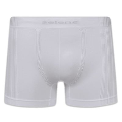 Kit 5 Cuecas Boxer Selene Sem Costura Masculino P / Branco/Preto