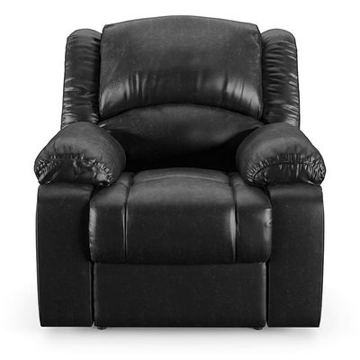 Poltrona do Papai Reclinável Sala de Cinema Madrid Elétrica Touch USB PU Preto Brilho  G26