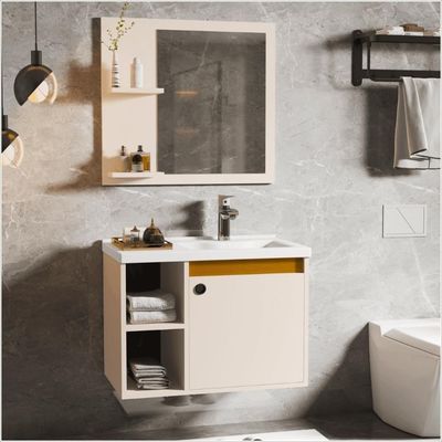 Conjunto Gabinete Com Espelheira E Cuba Para Banheiro Éden Perola Com Nature