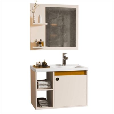 Conjunto Gabinete Com Espelheira E Cuba Para Banheiro Éden Perola Com Nature