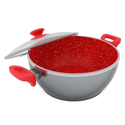 Panela Philco Definitive Pph280apr Redstone com Tampa de Vidro 6,1L Cinza e Vermelho