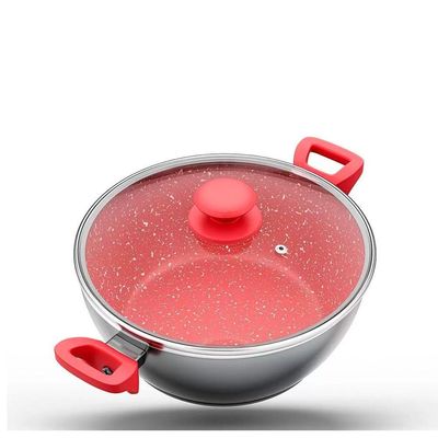 Panela Philco Definitive Pph280apr Redstone com Tampa de Vidro 6,1L Cinza e Vermelho