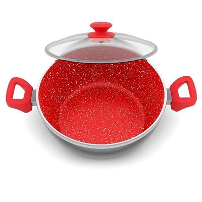 Panela Philco Definitive Pph280apr Redstone com Tampa de Vidro 6,1L Cinza e Vermelho