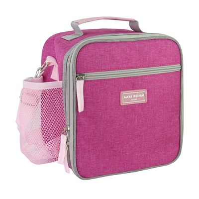 Conjunto De Mochila Com Rodinhas Junior E Lancheira Térmica C- 2 Compartimentos Pink