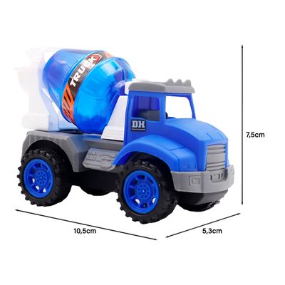 Carrinhos Construção Fricção Brincadeira - Com Sistema de Fricção Kit com 4 Caminhões