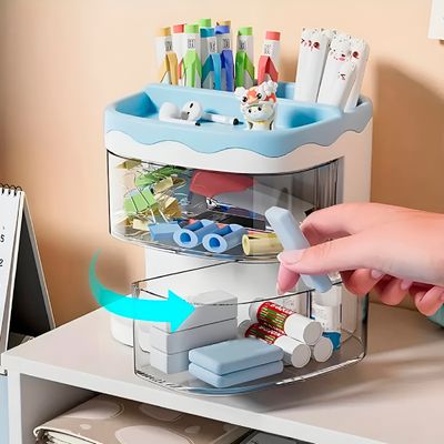Organizador de Mesa Porta Caneta Armazenamento Multiuso - Praticidade e Estilo para Seu Escritório
