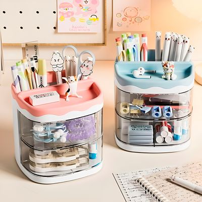 Organizador de Mesa Porta Caneta Armazenamento Multiuso - Praticidade e Estilo para Seu Escritório