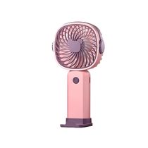 Mini Ventilador de Mão Mesa Portátil Recarregável Vento Cor:Lilás