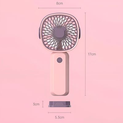 Mini Ventilador de Mão Mesa Portátil Recarregável Vento Cor:Lilás