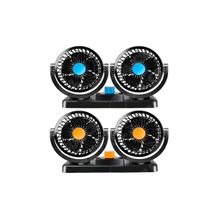 Mini Ventilador Duplo Automotivo Ajustável Painel Carro Cor:Laranja