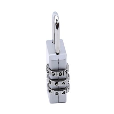 Cadeado com Segredo 3 Dígitos em Metal Resistente – Ideal para Mala, Mochila e Armário Bloqueio Combinação | Cor:Cinza