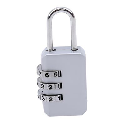 Cadeado com Segredo 3 Dígitos em Metal Resistente – Ideal para Mala, Mochila e Armário Bloqueio Combinação | Cor:Cinza