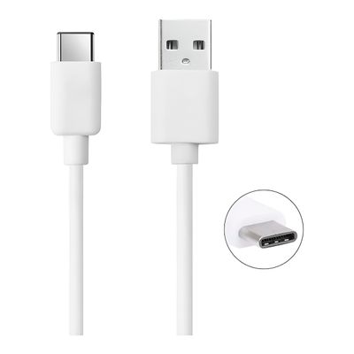 Fonte Veicular Carregador Cabo 2 Entradas USB Branco