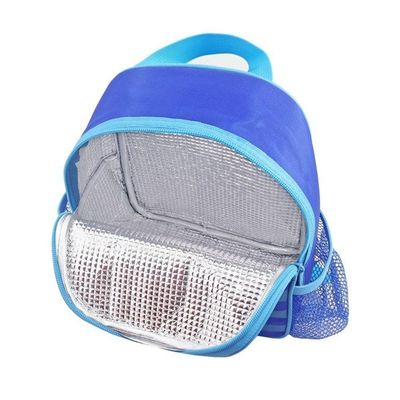 Conjunto Mochila Com Rodinhas E Lancheira Térmica Com Pote P/ Lanche Azul