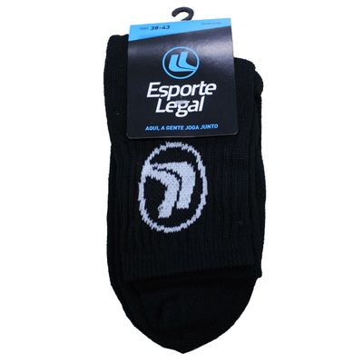 Meia Esporte Legal Cano Curto Masculina 38-43 / Preto