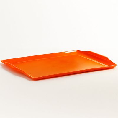 Bandeja Square Retangular 23x35 Laranja em Polipropileno
