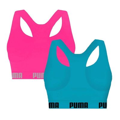 Kit 2 Tops Puma Nadador Sem Costura Feminino P