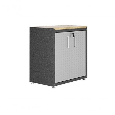 Balcão Multiúso Sem Tampo Titanium Itatiaia - 2 Portas - Preto C- Cinza