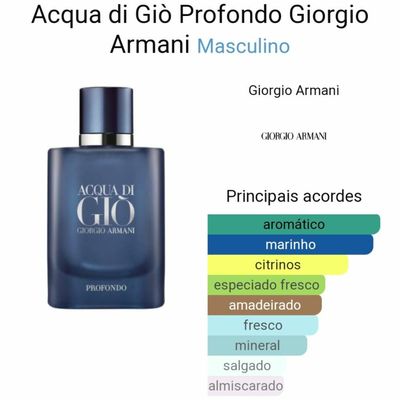 Acqua Di Giò Profondo Giorgio Armani Perfume Masculino EDP 100ml 100ml / Incolor
