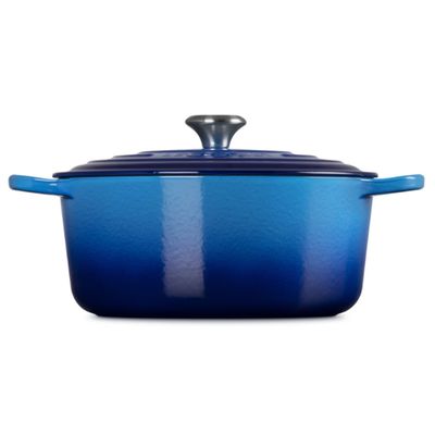 PANELA LE CREUSET REDONDA SIGNATURE FERRO ESMALTADO 30CM AZURE BLUE 21177302202430