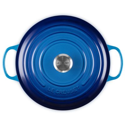 PANELA LE CREUSET REDONDA SIGNATURE FERRO ESMALTADO 30CM AZURE BLUE 21177302202430